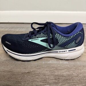 Brooks Ghost 14 Women's Navy & Teal Running Shoes-size 8.5